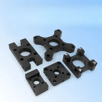 CNC Machining Optical Aluminum Components Custom Rotation Mounts Optic Mounts Optic Holder Square Adapter Plates for Cage System