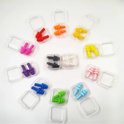 TPE Anti-snoring & Anti-Noise Earplugs Waterproof Swimming & Learning Sleep Earplugs Nose Clip & Earplug Sets