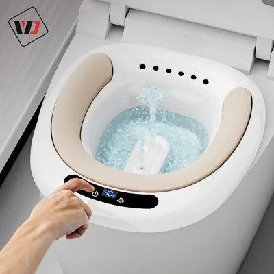 2023 New Development Portable Smart Toilet Seat Cover Electric Bidet with Double Water Column Design ABS Material