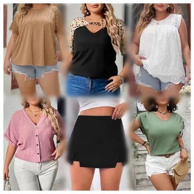 Best Price Fashion Style Clothes Women Plus Size Bulk Wholesale Used Clothes, Brand New Plus Size Women's Clothing Elegant