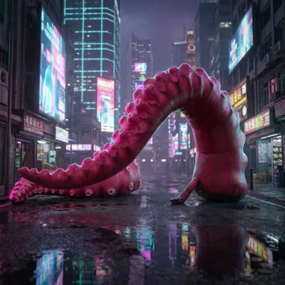 Pink Reinforced Oxford Cloth Inflatable Octopus Tentacle Undersea Theme Decoration Prop for Bar Activities