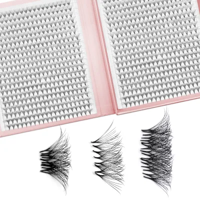 High Quality Promade Eyelash Lash Fans Promades 6D Extension Fans 14D Luxury Lashes Matte Black Handmade Promades 1200fans
