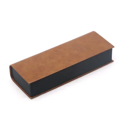 Wholesale Custom Logo PU Leather Eyeglasses Case Bag Brown Square Sunglasses Case with Sun Glasses Box