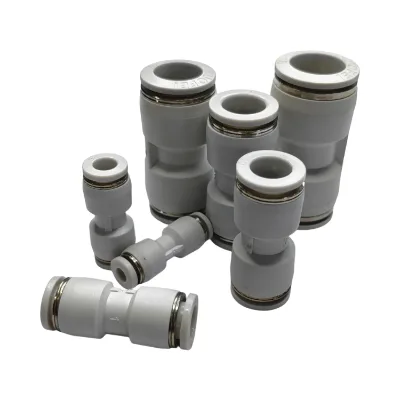 Pneumatic Push in Fitting PU Connector Plastic Fitting Air Gas Pipe Straight-through Pneumatic Connector for Air Hose