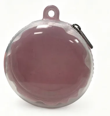 Transparent Silicone Round Mini Bag Zipper Soft Silicone Pouch Jewelry Earbud Storage Pouch Custom Colors Logo Pattern