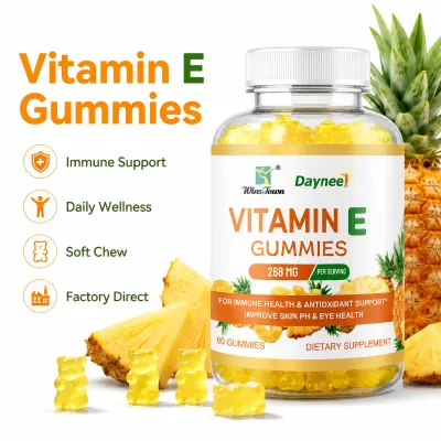 Wholesale Vitamin E Gummies Immune Support Daily Wellness Soft Chew Supplement Custom Formula Factory Direct Resell Products