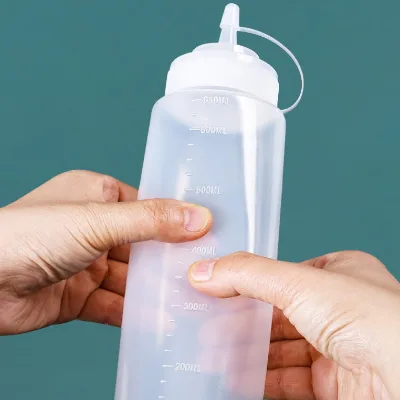 New 240ml 350ml 500ml 680ml 1000ml Squeezable Filling Ketchup BBQ Chilli Sauce Plastic Bottle Squeeze Bottle Sauce Empty Bottle