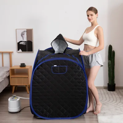 Square Portable Steam Sauna Tent with Hood for Home Use | Folding Personal Spa Steam Box | Detox Sauna Room