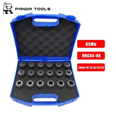 High Precision SK20 Collet Set 18PCS 0.005mm Runout G2.5 30000RPM High Speed Spring Collet Kit for CNC Milling Tool Holder