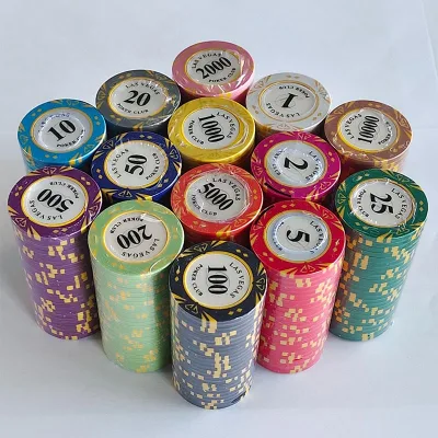Bulk Dice Wholesale 11.5g 40mm 39mm Clay Poker Chips Personalized Custom Logo Printing PP Poker Chips Set