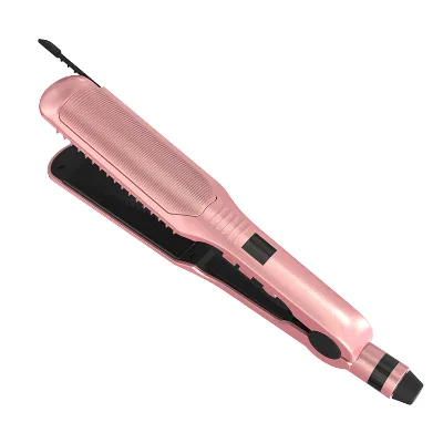 Customized logo High-gloss Powder LED Straight-to-wavy Hair Curling Rod, Stylish Wireless 2-in-1 Styling Hair Curler