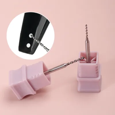 Quick Acrylic Nail Surface Drilling Drill Bit 1/1.2mm Tungsten Steel Nail Pierce Drill Bits