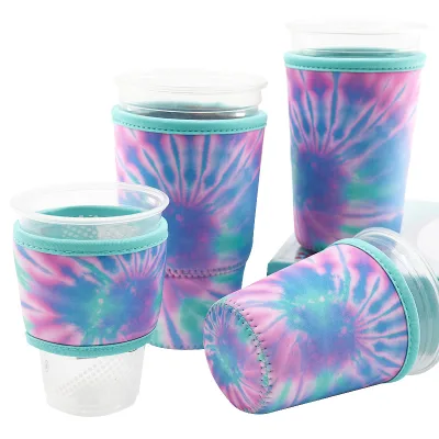 Custom Printed 16/24/32 oz Reusable Neoprene Coffee Cup Sleeve Portable and Waterproof Thermal Beverage Cover for Ice