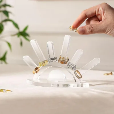 Acrylic Ring Storage Rack Custom Ring Organizer Stand