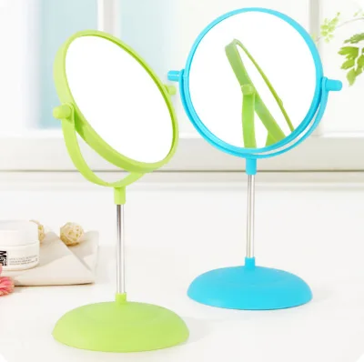 Creative YILIU MKS1300 Desktop Handheld Cosmetic Mirror Round Double-Sided Plastic Modern Portable Flip Vanity Princess