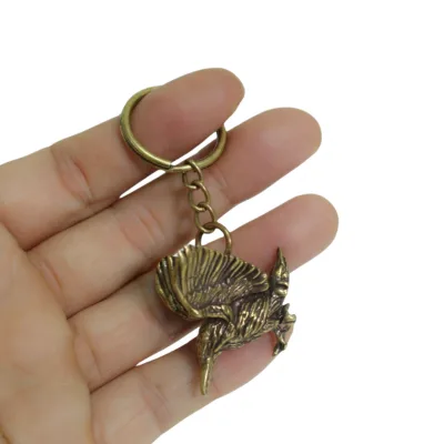 Factory Direct Sales Handmade Pure Brass Bird Shape Pendant Car Metal Keychain
