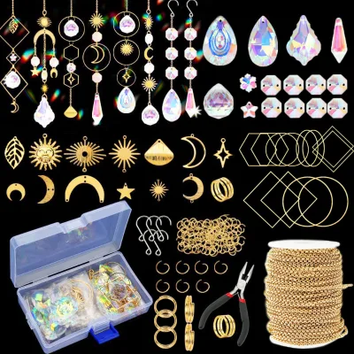 150-Piece DIY Home Decor Set Sun Trap Making with Prism Crystal and Hook for Unique Customized Design