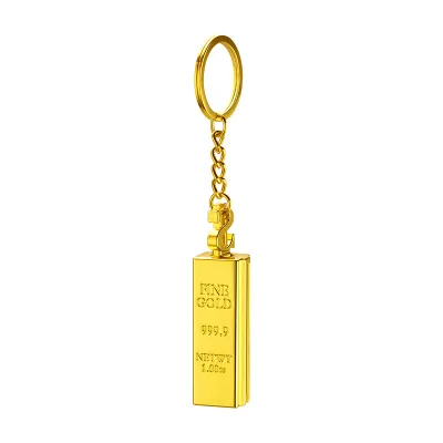 Creative Vintage Gold Bar Shaped Portable Lighter Kerosene Keychain for Kitchen Match & Smoking Accessories