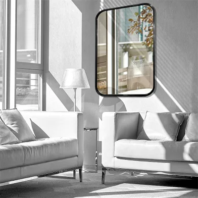 Bathroom Long Square Rectangle Black Mirror With Best Quality Glass
