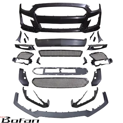 GT500 Style Shelby Car Bumper Body Kit Front Bumper Lip Grille for Mustang 2015-2017