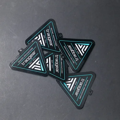 Custom Logo Print Coated Paper Clothing Self-adhesive Sticker Label Paper Hangtag for Sock Garment