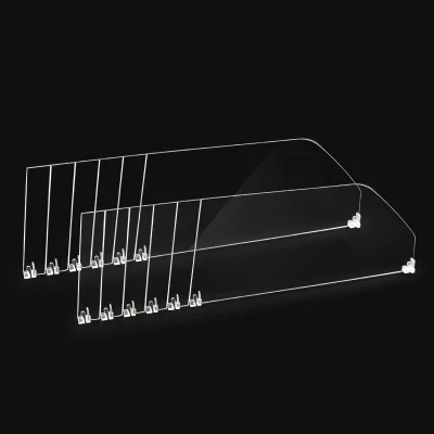 Clear Plastic Eco-Friendly Convenient Shelf Dividers Organizers Display Rack Wood Plastic Model