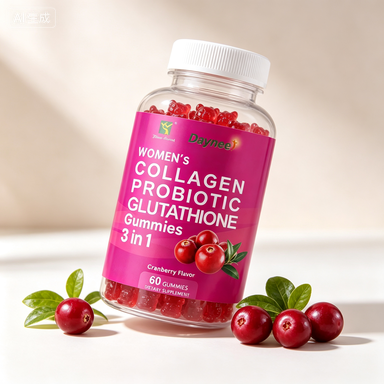R50 Women's Collagen Probiotic Glutathione Gummies 3in1 Herbal Label Design Health Supplements Candy Gummies