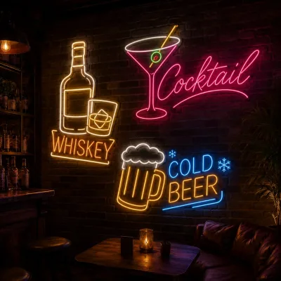 Wholesale Neon Sign Supplier Providing Custom LED Neon Sign Business Logo Sign for Beer Pub Commercial Projects