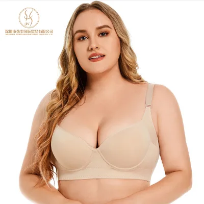 Plus Size Breathable Deep Cup Coverage Push up Sports Bra for Big Women Effectively Hides Back Fat