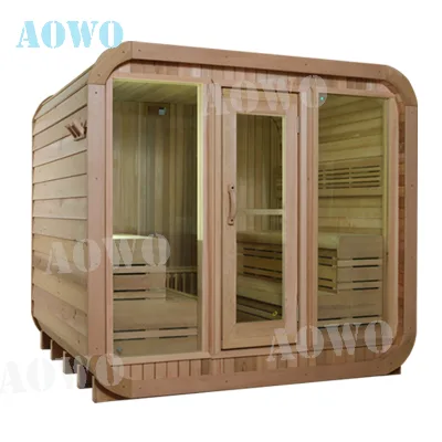 Barrel Sauna Outdoor Steam Room Outside Saunas Spa Room Garden Red Cedar Wooden Sauna Barrel