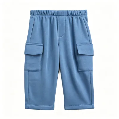 2026 New Arrival Soft Cargo Sweat Pants Elastic Ruched Waist Toddler Sports Trousers 2-8Y Kids Daily Outdoor Casual Pants Boys