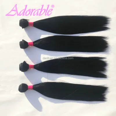 Wholesale Silk Straight Yaki Wave Synthetic Hair Extensions Heat Resistant Fiber Synthetic Weaves Beauty Brazilian