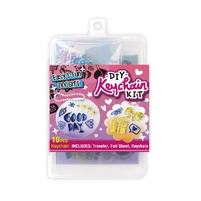 DIY Guka Acrylic Keychain Kit Rub On Transfer Sticker Charm For Bag Pendant Craft Gift