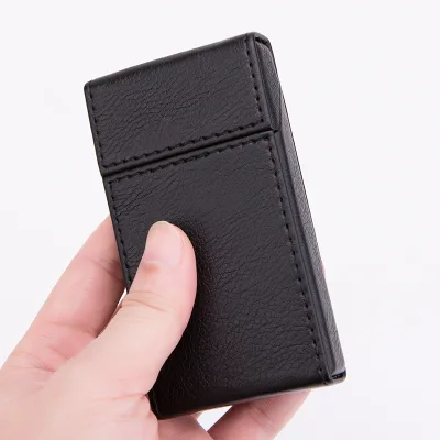 Direct Manufacturer Women's 20-pack Slim Rectangular PU Cigarette Case Flip-top Magnetic Closure Classic Best-selling