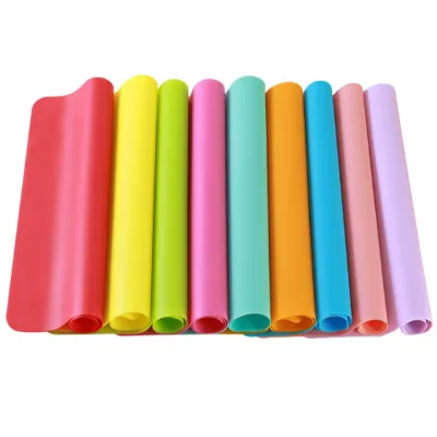 Colored Food Grade Kids Foldable Silicone Food Placemat Silicone Baking Mat Silicone Table Place Mat