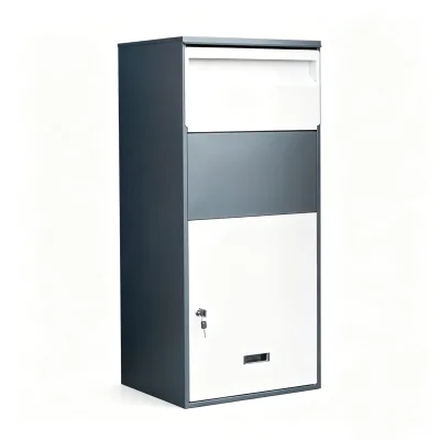Freestanding Galvanized Steel Parcel Box Waterproof Durable Anti Theft Large Storage for Home Outdoor Factory Direct Supply