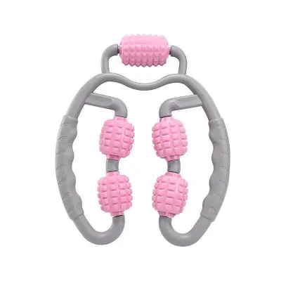5 Wheels Massage Roller Point for Muscle Relax U Shape Roller for Arm Leg Neck 4 Wheel Massage Foam Roller
