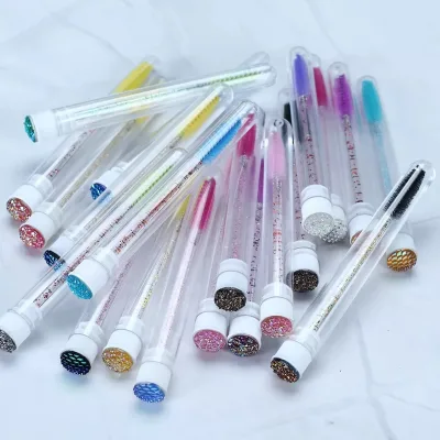 Disposable Glitter Eyelash Mascara Brush Eyelashes Tube Empty Mascara BrushTubes With Brush Mascara Lash Wands