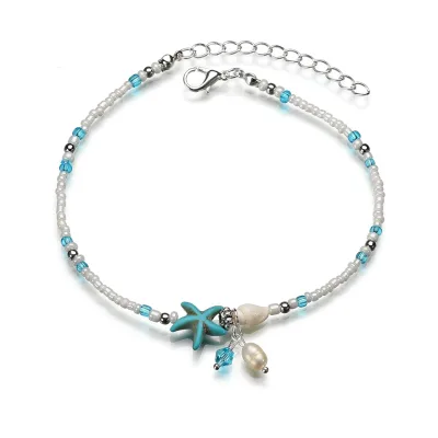 Bead Alloy Ornaments Cross Border Starfish Shell Beach Anklet Conch Anklet