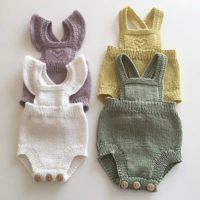Hot Summer ODM Baby Romper 100% Cotton Knitted Fabric Fashionable Soft Fabric Solid Color