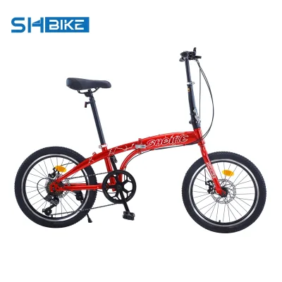 Wholesale Folding bicycle Adultsmens/womens Ultra-lightweight Portable Commuting Students Multiple Speeds Foldable City Bike