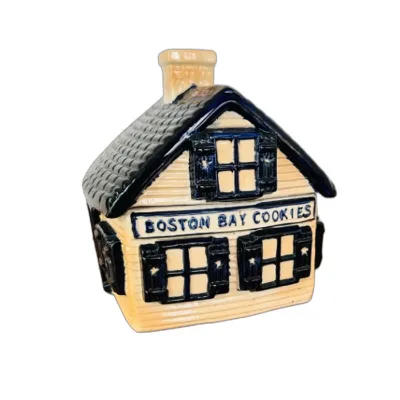 Boston Bay Cookies Ceramic Cookie Jar Colonial House Style