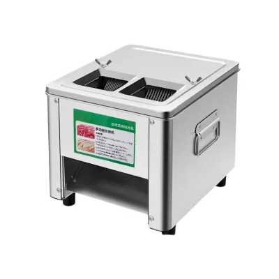 New Small Commercial Home Use One Touch Automatic Portable Fresh Meat Fruit Vegetable Slicer Alloy Steel Blade 1-Year Warranty