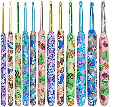 Polymer clay crochet DIY wool knitting tool, crochet with aluminum animal print