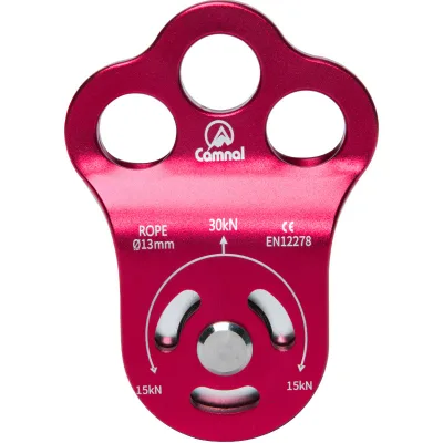 Camnal Portable 3-Hole Tree Climbing Pulley Cross Long-Distance Transport Pulley