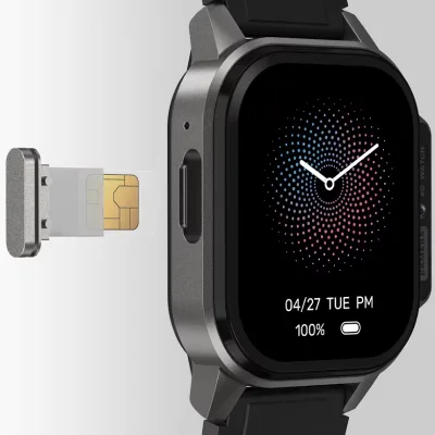 DM62 Android Watch Luxury Metal Frame IP67 Silicone Smartwatch Call Video Music Blood Oxygen Monitor AI Voice Assistant SIM Card