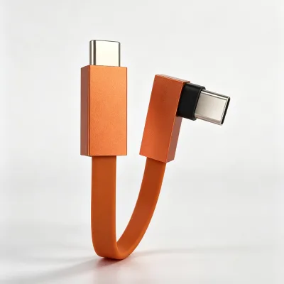 Flat TPE/Silicone Type-C to Type-C Fast Charging Cable for iPhone & Android Car Use