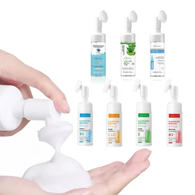 Hot Selling Cleanser Foam Organic Amino Acid Mousse Custom logo with Brush Head Foam Facial Cleanser