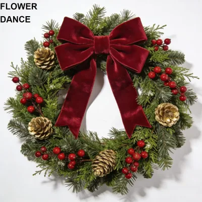 Wholesale Customized Christmas Garland Unique Christmas Wreath Decorations