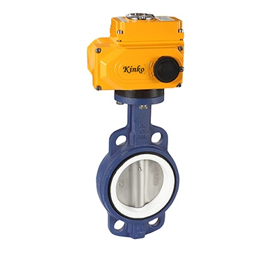 Thermal protection DC24V 100NM DN50~100 PTFE Stainless Steel Electric Wafer butterfly Valve D971F-10